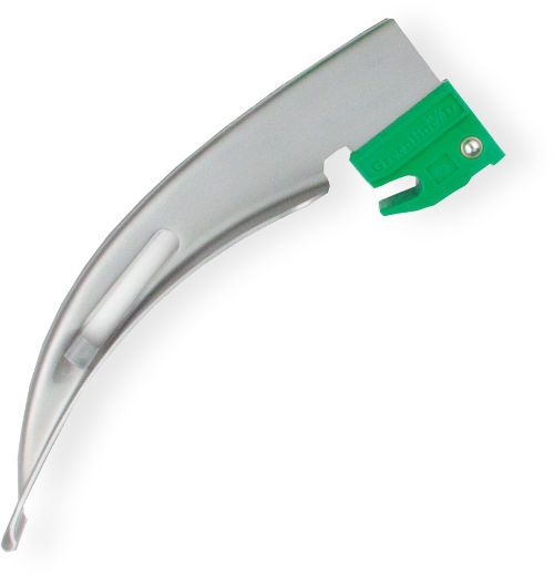 SunMed 5-5332-04 GreenLine/D Sterile Disposable Large Adult Fiber Optic Blade Macintosh Size 4, Fits with AMS Anesthesia, Associates, Heine, Propper, Rusch and Welch Allyn, Answers the professionals request for a non-plastic disposable and suitable for everyday hospital use, Polished acrylic stem produces exceptional illumination (5533204 55332-04 5-533204)