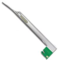 SunMed 5-5333-03 GreenLine/D Sterile Disposable Medium Adult Fiber Optic Blade Miller Size 3, Fits with AMS Anesthesia Associates, Heine, Propper, Rusch and Welch Allyn, Answers the professional’s request for a non-plastic disposable and suitable for everyday hospital use, Polished acrylic stem produces exceptional illumination (5533303 55333-03 5-533303) 