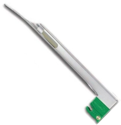 SunMed 5-5333-03 GreenLine/D Sterile Disposable Medium Adult Fiber Optic Blade Miller Size 3, Fits with AMS Anesthesia Associates, Heine, Propper, Rusch and Welch Allyn, Answers the professionals request for a non-plastic disposable and suitable for everyday hospital use, Polished acrylic stem produces exceptional illumination (5533303 55333-03 5-533303)