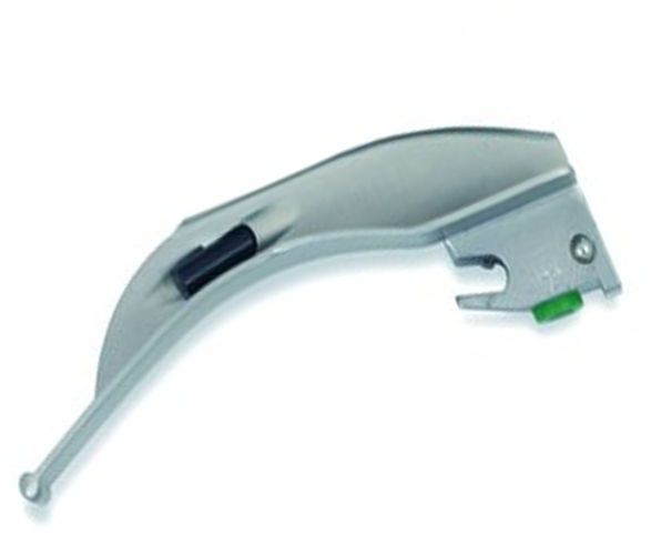 SunMed 5-5335-03 Medium Adult GreenLine/D All-Metal Macintosh Laryngoscope Blade, 3 Size, 130mm Length, 22mm Height, Flexible fiber optic bundle protected in black plastic sheath, Designed with three ball bearings in the heel for secure handle attachment, Beaded tip reduces tissue trauma, Constructed of surgical grade 303/304 stainless steel (5533503 55335-03 5-533503)