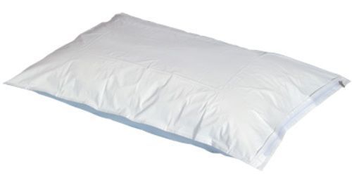 Mabis 554-8041-1900 Plastic, Vinyl Pillow Protector, Waterproof and hypoallergenic, Soft, cool and breathable, Extends the life of pillows, Fits standard size pillow, Made of 100% vinyl, Machine washable with rust resistant zipper, Size 21