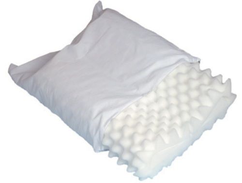 Mabis 554-8074-1900 Convoluted Foam Orthopedic Pillow, Helps relieve pain associated with muscle tension, stress and strain by promoting proper cervical alignment, Unique convoluted surface reduces pressure point discomfort while increasing air flow, Provides firm foam support for head, neck and shoulders, Removable, machine washable white polyester/cotton cover, Foam meets CAL #117 requirements, 22-1/2
