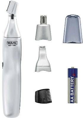 Wahl 5545-400 Ear, Nose & Brow Micro Trimmer, Professional-Quality Rotary Blades, Rotary/Reciprocating/Detailing Heads, Eyebrow Attachment, Cordless/Battery Operated, Wet Dry Usage, Protective Trimmer Cap, UPC 043917554549 (5545400 5545 400 554-5400)