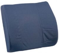 Mabis 555-7301-2400 Bucket Seat Lumbar Cushion without Strap, Navy, Lumbar support helps ease lower back pain, Orthopedic design helps keep spine in proper alignment, Elastic strap helps hold cushion in place, Removable, machine washable polyester/cotton cover, Foam meets CAL # 117 requirements, Made of highly-resilient contoured foam, Size 14" x 13" (555-7301-2400 55573012400 5557301-2400 555-73012400 555 7301 2400) 