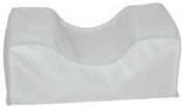 Mabis 555-8022-1900 Contour Neck Cushion, Unique design helps promote proper cervical alignment, Helps relieve neck presure with firm support, Removable, machine washable, white polyester/cotton cover, Foam meets CAL #117 requirements, 14-1/4" x 6" x 3-3/4" (555-8022-1900 55580221900 5558022-1900 555-80221900 555 8022 1900) 