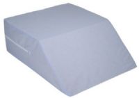 Mabis 555-8071-0124 Ortho Bed Wedge, 10” x 20” x 30-1/2”, Unique foam wedge design helps improve circulation while allowing the spinal cord to relax, easing back pain, Ideal for leg or foot elevation, Removable, zippered, machine washable blue polyester/cotton cover, Foam meets CAL #117 requirements (555-8071-0124 55580710124 5558071-0124 555-80710124 555 8071 0124) 