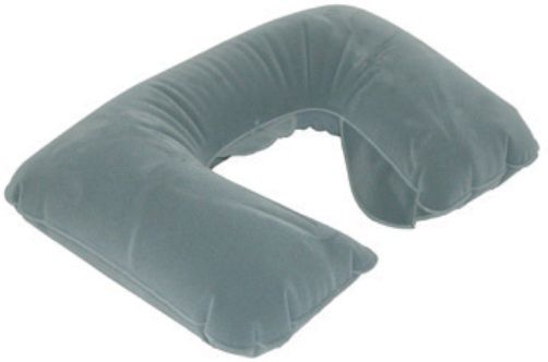 Mabis 555-7910-0000 Inflatable Neck Cushion, Ergonomic design supports head and neck while napping or relaxing, Inflates to desired comfort level, Deflates for compact storage, Fits easily into pocket, purse or briefcase, Includes storage case, Made of soft brushed gray velour-like vinyl, 14