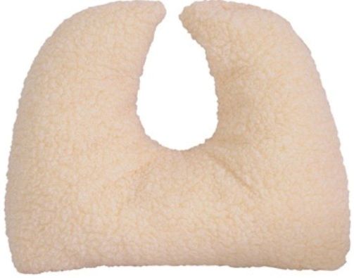 Mabis 555-7933-9911 Crescent Pillow Mate, Fleece, Contour shape gently cradles head and neck and helps relieve muscle tension, Made of 100% hypoallergenic polyester fiberfill, Removable, machine washable cover, Foam meets CAL #117 requirements, 14