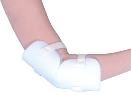 Mabis 555-8075-1900 Elbow Protector, 2 Hook & Loop Straps, 1 Pair, Helps prevent decubitus ulcers and further injury, Contour design fits elbow, Adjustable hook and loop strap for a custom fit, 100% polyester, Hand washable, One size fits most (555-8075-1900 55580751900 5558075-1900 555-80751900 555 8075 1900)