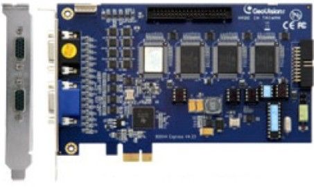 GeoVision 55-800EX-160 Model GV-800 Video Capture PCI Express Card, 16 Video Inputs / 4 Audio Inputs, Includes 8 Channel GV-IP Software License (to record an additional 8 GV-IP Devices), 120fps viewing/recording, Includes Latest Version of Authentic Geovision Software, Hardware and Drivers, Includes D-Type Sub Connector Cable for Camera and Audio Connections (55800EX160 55800EX-160 55-800EX160 GV800 GV 800)