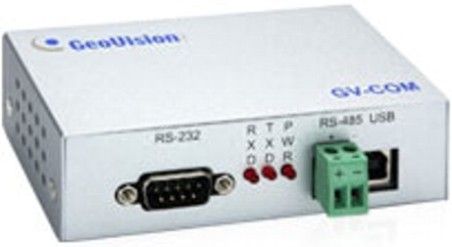 GeoVision 55-GVCOM-100 Model GV-COM RS232/RS485 to USB Converter Box, Provides one additional RS-232/RS-485 serial ports through your computer's USB port, Plug and play USB solution for serial port extension is perfect for mobile instrumentation and POS applications (55GVCOM100 55GVCOM-100 55-GVCOM100 GVCOM)