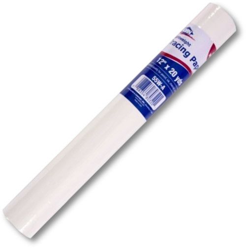 Alvin 55W-Q Lightweight White Tracing Paper Roll, 42