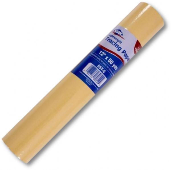 Alvin 55Y-Q Lightweight Yellow Tracing Paper Roll, 42