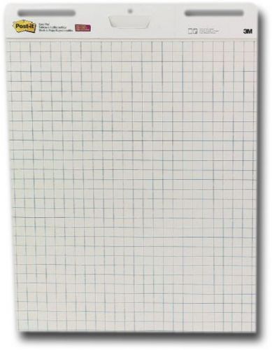 Post-It 560 Gridded Easel Pads; Adhesive-backed white sheets stick to most wall surfaces, but is removable; The paper resists bleed through; 25