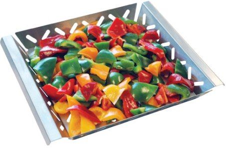 Napoleon 56030 Square Wok Topper, Stainless Steel construction for great durability, Prefect for grilling vegetables or even making stir-fry on your barbecue, Oval perforations for even heat distribution, UPC 629162560308 (56-030 560-30)