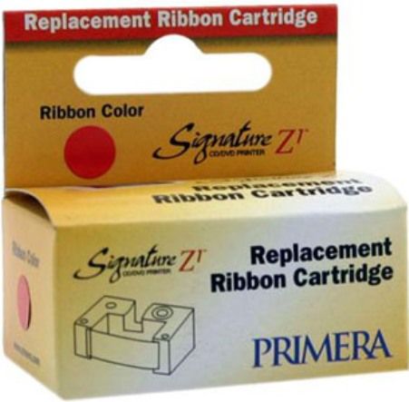 Primera 56132 Red Ribbon For use with Signature Z1 CD/DVD Printer, Prints up to 200 print areas per ribbon, UPC 665188561325 (56-132 56 132 561-32)