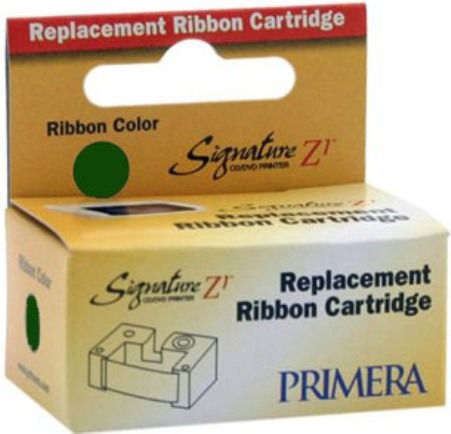 Primera 56133 Green Ribbon For use with Signature Z1 CD/DVD Printer, Prints up to 200 print areas per ribbon, UPC 661588561330 (56-133 56 133 561-33)