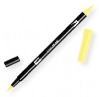Tombow 56507 Dual Brush Pale Yellow ABT Pen; Two tips, a versatile, flexible nylon brush tip and a fine tip for smooth lines, with a single ink reservoir insuring exact color match; Acid free and odorless; Tips self clean after blending; Preferred by professionals; Water based ink is blendable; UPC 085014565073 (56507 ABT-56507 PEN-56507 ABT56507 TOMBOW56507 TOMBOW-56507) 
