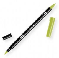 Tombow 56513 Dual Brush Light Olive ABT Pen; Two tips, a versatile, flexible nylon brush tip and a fine tip for smooth lines, with a single ink reservoir insuring exact color match; Acid free and odorless; Tips self clean after blending; Preferred by professionals; Water based ink is blendable; UPC 085014565134 (56513 ABT-56513 PEN-56513 ABT56513 TOMBOW56513 TOMBOW-56513) 