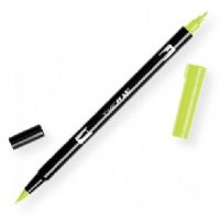 Tombow 56514 Dual Brush Chartreuse ABT Pen; Two tips, a versatile, flexible nylon brush tip and a fine tip for smooth lines, with a single ink reservoir insuring exact color match; Acid free and odorless; Tips self clean after blending; Preferred by professionals; Water based ink is blendable; UPC 085014565141 (56514 ABT-56514 PEN-56514 ABT56514 TOMBOW56514 TOMBOW-56514) 