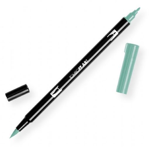 Tombow 56520 Dual Brush Asparagus ABT Pen; Two tips, a versatile, flexible nylon brush tip and a fine tip for smooth lines, with a single ink reservoir insuring exact color match; Acid free and odorless; Tips self clean after blending; Preferred by professionals; Water based ink is blendable; UPC 085014565202 (56520 ABT-56520 PEN-56520 ABT56520 TOMBOW56520 TOMBOW-56520)