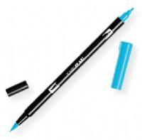 Tombow 56549 Dual Brush Turquoise ABT Pen; Two tips, a versatile, flexible nylon brush tip and a fine tip for smooth lines, with a single ink reservoir insuring exact color match; Acid free and odorless; Tips self clean after blending; Preferred by professionals; Water based ink is blendable; UPC 085014565493 (56549 ABT-56549 PEN-56549 ABT56549 TOMBOW56549 TOMBOW-56549) 
