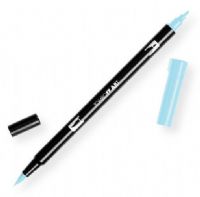 Tombow 56550 Dual Brush Sky Blue ABT Pen; Two tips, a versatile, flexible nylon brush tip and a fine tip for smooth lines, with a single ink reservoir insuring exact color match; Acid free and odorless; Tips self clean after blending; Preferred by professionals; Water based ink is blendable; UPC 085014565509 (56550 ABT-56550 PEN-56550 ABT56550 TOMBOW56550 TOMBOW-56550) 