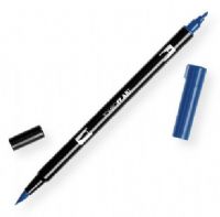 Tombow 56559 Dual Brush Navy Blue ABT Pen; Two tips, a versatile, flexible nylon brush tip and a fine tip for smooth lines, with a single ink reservoir insuring exact color match; Acid free and odorless; Tips self clean after blending; Preferred by professionals; Water based ink is blendable; UPC 085014565592 (56559 ABT-56559 PEN-56559 ABT56559 TOMBOW56559 TOMBOW-56559) 