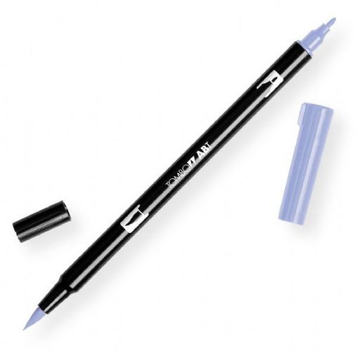 Tombow 56569 Dual Brush Lilac ABT Pen; Two tips, a versatile, flexible nylon brush tip and a fine tip for smooth lines, with a single ink reservoir insuring exact color match; Acid free and odorless; Tips self clean after blending; Preferred by professionals; Water based ink is blendable; UPC 085014565691 (56569 ABT-56569 PEN-56569 ABT56569 TOMBOW56569 TOMBOW-56569)