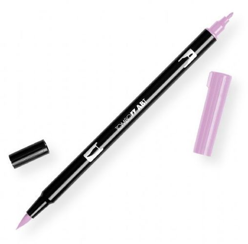 Tombow 56575 Dual Brush Orchid ABT Pen; Two tips, a versatile, flexible nylon brush tip and a fine tip for smooth lines, with a single ink reservoir insuring exact color match; Acid free and odorless; Tips self clean after blending; Preferred by professionals; Water based ink is blendable; UPC 085014565752 (56575 ABT-56575 PEN-56575 ABT56575 TOMBOW56575 TOMBOW-56575)