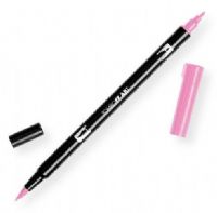Tombow 56579 Dual Brush Pink Rose ABT Pen; Two tips, a versatile, flexible nylon brush tip and a fine tip for smooth lines, with a single ink reservoir insuring exact color match; Acid free and odorless; Tips self clean after blending; Preferred by professionals; Water based ink is blendable; UPC 085014565790 (56579 ABT-56579 PEN-56579 ABT56579 TOMBOW56579 TOMBOW-56579) 