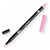 Tombow 56580 Dual Brush Pink ABT Pen; Two tips, a versatile, flexible nylon brush tip and a fine tip for smooth lines, with a single ink reservoir insuring exact color match; Acid free and odorless; Tips self clean after blending; Preferred by professionals; Water based ink is blendable; UPC 085014565806 (56580 ABT-56580 PEN-56580 ABT56580 TOMBOW56580 TOMBOW-56580) 