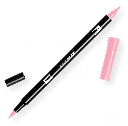 Tombow 56587 Dual Brush Blush ABT Pen; Two tips, a versatile, flexible nylon brush tip and a fine tip for smooth lines, with a single ink reservoir insuring exact color match; Acid free and odorless; Tips self clean after blending; Preferred by professionals; Water based ink is blendable; UPC 085014565875 (56587 ABT-56587 PEN-56587 ABT56587 TOMBOW56587 TOMBOW-56587)
