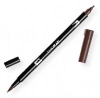 Tombow 56602 Dual Brush Brown ABT Pen; Two tips, a versatile, flexible nylon brush tip and a fine tip for smooth lines, with a single ink reservoir insuring exact color match; Acid free and odorless; Tips self clean after blending; Preferred by professionals; Water based ink is blendable; UPC 085014566025 (56602 ABT-56602 PEN-56602 ABT56602 TOMBOW56602 TOMBOW-56602) 