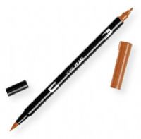 Tombow 56612 Dual Brush Burnt Sienna ABT Pen; Two tips, a versatile, flexible nylon brush tip and a fine tip for smooth lines, with a single ink reservoir insuring exact color match; Acid free and odorless; Tips self clean after blending; Preferred by professionals; Water based ink is blendable; UPC 085014566124 (56612 ABT-56612 PEN-56612 ABT56612 TOMBOW56612 TOMBOW-56612) 