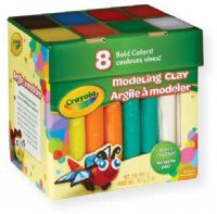 Crayola 57-0315 Jumbo Modeling Clay 8 Color Set; Size 2 lb; The Crayola bold assorted jumbo modeling clay is perfect for creating colorful art forms and figures; This clay will not dry out and allows reworking your creations or making new ones repeatedly; It does not harden and offers hours of fun; The modeling clay that is suitable for children of ages 4 and above, comes in 8 bold assorted colors; UPC 071662303150 (57-0315 570315 CLAY-57-0315 JUMBO-57-0315 CRAYOLA57-0315 CRAYOLA-57-0315) 