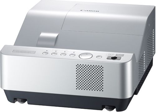 Canon 5805B002 Model LV-8235 UST Ultra Short Throw DLP Projector, 2500 ANSI lumens, Native WXGA Resolution 1280 x 800, Aspect Ratio 16:10, Contrast Ratio 2000:1, Projection Lens F2.5, f=4.83 mm, Fixed 0.5x - 2x Digital Zoom, Screen Size 60 ~ 110 in., Throw Distance 0.75 - 1.49 ft. (23.0 - 45.5 cm), Throw Ratio 0.19:1, UPC 013803143263 (5805-B002 5805 B002 5805B-002 5805B 002 LV8235UST LV-8235UST)