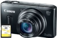 Canon 5900B001-2-KIT PowerShot SX260 HS Digital Camera with 4GB SD Memory Card, Black, 3.0-inch TFT Color LCD Monitor, 12.1 Megapixel High-Sensitivity CMOS sensor, 20x Optical Zoom and 25mm Wide-Angle lens with Optical Image Stabilization, Focal Length 4.5 (W) - 90.0 (T) mm (35mm film equivalent: 25-500mm), UPC 091037253224 (5900B0012KIT 5900B0012-KIT 5900B001-2KIT 5900B001 SX260HS SX260-HS SX-260 SX 260) 