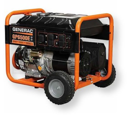 Generac 5941-GP6500E-49ST GP Series 6500 Watt Electric Start Portable Generator, Yellow and Black; Generates plenty of electricity to weather the storm; Powers refrigerator, sump pump, furnace fan, lights and more; Start the generator with the press of a button; UPC 696471059410 (GENERAC 5941GP6500E49ST GENERAC 5941 GP6500E-49ST GENERAC 5941-GP6500E-49ST GENERAC 5941 GP-6500E-49ST GENERAC 5941/GP6500E/49ST GENERAC 5941 GP 6500E 49ST)