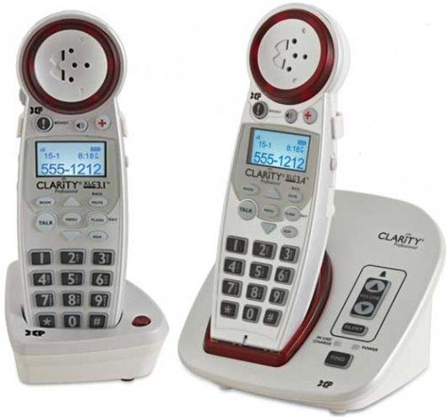 Clarity 59465.000 Model XLC3.4 and XLC3.1 Combo DECT 6.0 Extra Loud Big Button Speakerphone with Talking Caller ID with Extra Handset, Digital Clarity Power amplifies incoming sound up to 50+ decibels, Four (4) tone settings for a customized listening experience, Amplifies outgoing speech up to 15 decibels for others to hear you better, UPC 017229134799 (59465000 59465-000 59465 000 XLC3-COMBO XLC3COMBO)