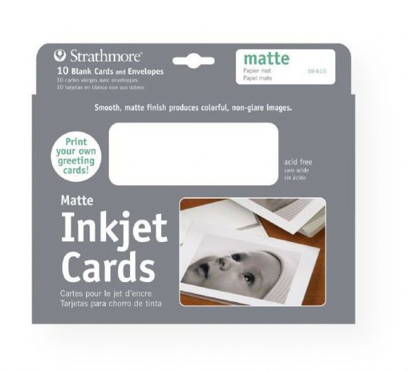 Strathmore 59-615 Matte Inkjet Cards 5