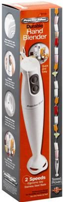 Proctor Silex 59738 Hand Blender, White, 150 Watts power, Quick and easy, 2 speeds, Ergonomic grip, Stainless steel blade, Extra-long 5 ft. cord, UPC 022333597385 (59-738 597-38)
