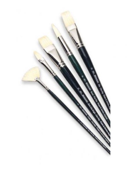 Winsor & Newton 5974710 Winton Flat Long Handle Brush #10; Best suited for oil, but also suitable for acrylic; Interlocked, stiff bristle for control of full-bodied color and durability; Fine quality and versatile; Long handle; Shipping Weight 0.07 lb; Shipping Dimensions 0.59 x 0.79 x 13.19 in; UPC 094376870343 (WINSORNEWTON5974710 WINSORNEWTON-5974710 WINTON/5974710 ARTWORK)