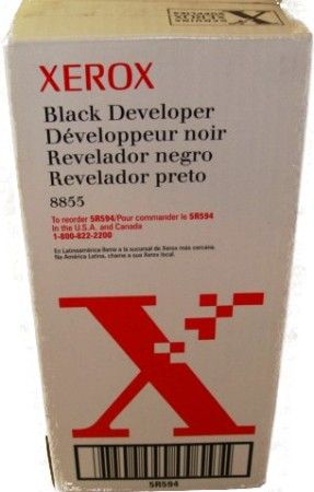 Xerox 5R594 Black Developer for use with Synergix 8855 Wide Format Printer, Average Yield 131000 linear feet, New Genuine Original OEM Xerox Brand (5R-594 5R 594)