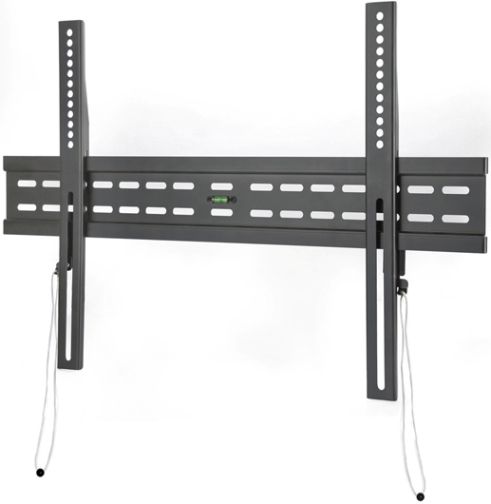 Level Mount 600F Ultra Slim Flat Fixed Panel Mount Fits Flat Panel TVs 32-55 and up to 200 Lbs., For Indoor/Outdoor use, UL Listed/Approved, Only .5 from the wall, Built-in Bubble Level, Stud Finder & all Hardware included, Fixed Position, Extension Arms included, 2 piece design, Matte Black Powder-Coat Finish, Mounts to Wood, Concrete or Metal, UPC 785014013986 (60-0F 600-F)
