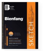 Bienfang 601SD-130 Take Me Along 11" x 14" Sketch Book; Side spiral bound sketch book with a 50 lb weight paper; Medium surface texture, excellent for pencil, pastel, charcoal, and crayon; Very good with pen and ink; Acid-free; 100-sheet pads; 11" x 14"; Shipping Weight 2.06 lb; Shipping Dimensions 14.00 x 11.00 x 0.25 in; UPC 079946013290 (BIENFANG601SD130 BIENFANG-601SD130 TAKE-ME-ALONG-601SD-130 BIENFANG/601SD130 601SD130 ARTWORK) 