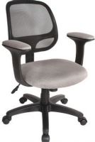 Comfort Products 60-511504 Breezer Mesh Office Task Chair in Silver Gray, Breathable Mesh upholstery, Molded back frame provides upscale, modern appearance, Contoured molded arms with padding, Matching nylon base, Swivel, tilt, tension adjust, lock, seat height adjustment, BIFMA approved up to 250 lbs (60 511504 60-511504 60511504) 