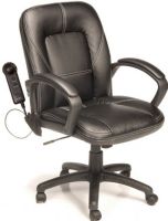 Comfort Products 60-6212 Seating Black Mid Back Massage Chair, Padded molded arm rests, 3 vibration massage motors relax the mid and lower back, Independent massage zones and intensity adjustment, Pneumatic seat height adjustment, Tilt tension and tilt lock, 37.5" - 41"H Seat to floor, 19.5"W x 22"H Back dimensions, 19.5"W x 19"D Seat dimensions (60-6212 60 6212 606212) 