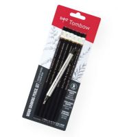 Tombow 61002 Mono Drawing Pencils 6 Piece Set; Professional quality for drawing and drafting applications; Extra-refined, high density graphite for point strength and consistent, smear-resistant lines; Drawing stay crisp and clean; Highest quality materials with a classic black lacquer finish; Excellent reproductive quality; 6 pencils and eraser; Shipping Weight 0.1 lb; Shipping Dimensions 9.00 x 3.5 x 0.75 in; UPC 085014610025 (TOMBOW61002 TOMBOW-61002 MONO-61002 61002 DRAWING ARTWORK) 