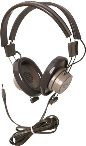 Califone 610-41 Model 610 Binaural Dynamic Headphones, Gray/Beige, Replaceable 5 straight cord with 1/4 mono plug, Impedance 130 Ohms, Response Bandwidth 50-12000 Hz, Sensitivity 103 dB, Steel-reinforced dual headstraps are fully adjustable to comfortably fit younger students and adults, Rugged headstraps with recessed wiring for safety (61041 610 41)